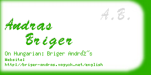 andras briger business card